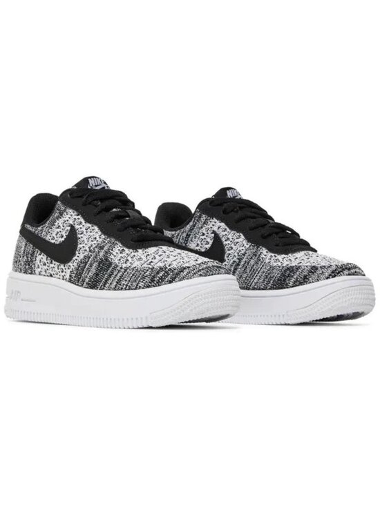 Nike Air Force 1 Flyknit 2.0 Size 8.5 Men Sneakers Black Platinum AV3042-001 NEW main image 6